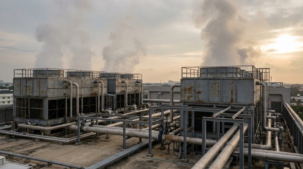 Rooftop cooling towers